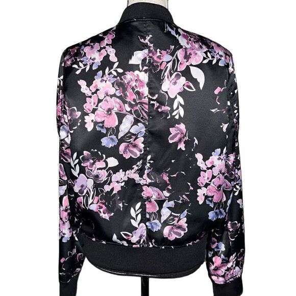 a.n.a. A New Aproach black floral zip-up jacket large‎ - Picture 5 of 8